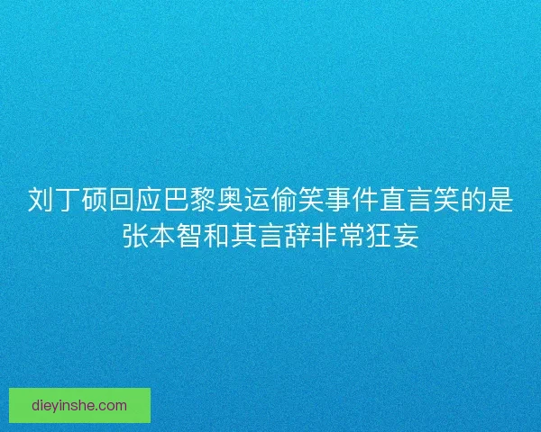 刘丁硕回应巴黎奥运偷笑事件直言笑的是张本智和其言辞非常狂妄